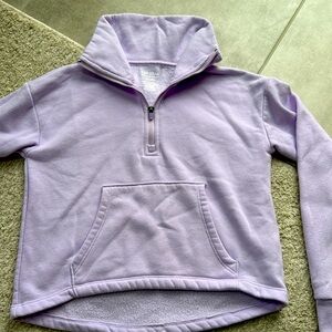 Gently Worn Girls TEK GEAR Lavender Ultrasoft Fleece 3/4 Zip Pullover -Size M(8)